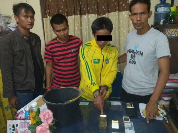 Pelaku Narkoba Diciduk Polisi di Desa Pangkalan Baru